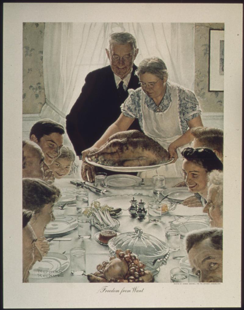 "Freedom from Want" from Norman Rockwell's "Four Freedoms" Series, 1943.