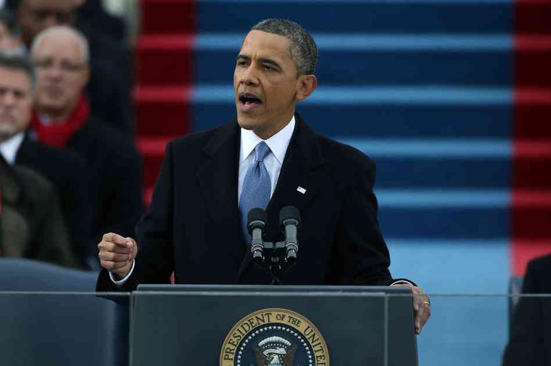 Obama delivering 2013 inaugural speech