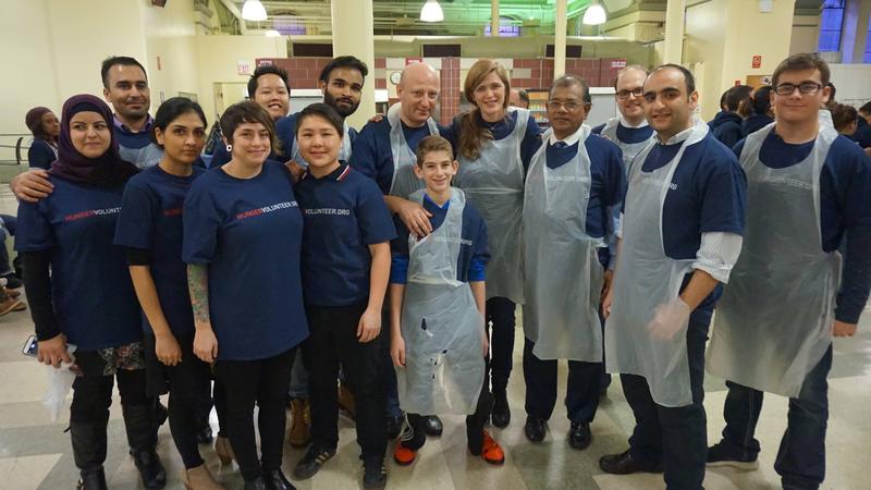 Samantha Power, U.S. Ambassador to the United Nations, took time away from the negotiating table to volunteer at a community center with a number of refugees.
