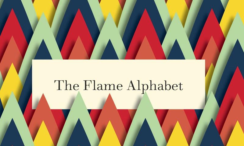 A detail of the cover of <i>The Flame Alphabet</i>