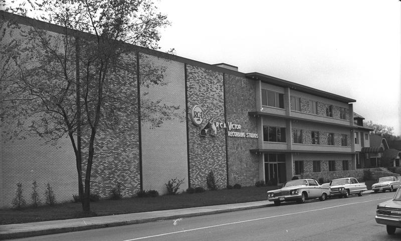 A view of the offices and studios of RCA Records in the area known as Music Row in October 1965 in Nashville Tennessee. The property includes Studio A and Studio B.