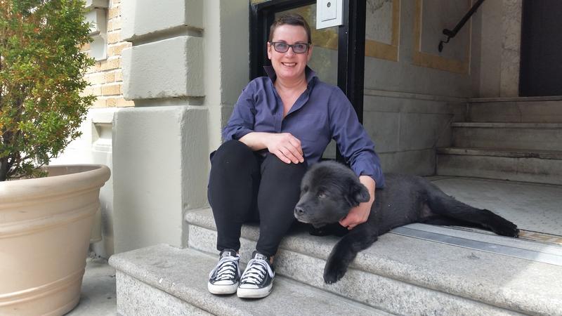 Heidi Reinberg and her dog, Stella