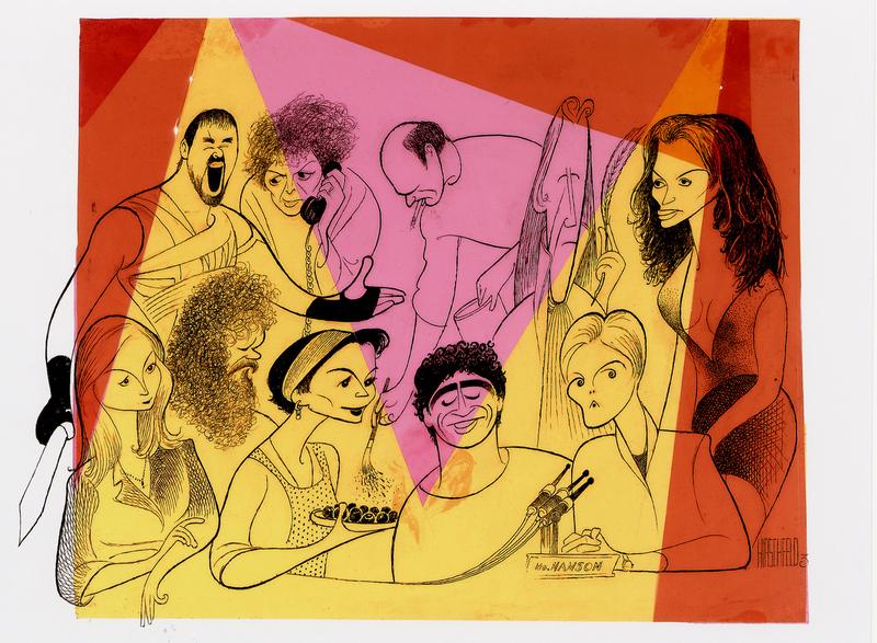 2000 Academy Award Nominees for Best Actor and Best Actress, 2001. Ink on board. Collection of The Al Hirschfeld Foundation