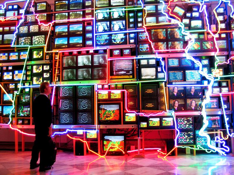 Nam June Paik sculpture at the Smithsonian American Art Museum. March 2009
