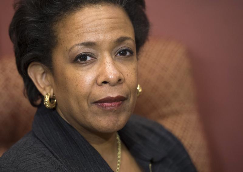 Loretta Lynch, nominee for US Attorney General, attends a meeting with US Senator Chuck Schumer, Democrat of New York, on Capitol Hill in Washington, DC, December 2, 2014.