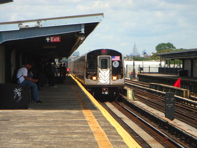 An F train heading for Coney Island