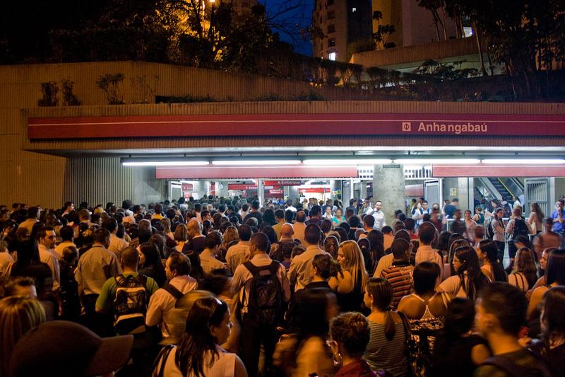 Sao Paolo subway station entrance