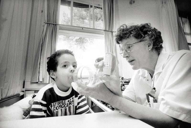 In this undate image a child is helped with an asthma inhaler. A report released on May 3, 2005 to mark World Asthma Day claims that one person dies from asthma every hour in Western Europe.