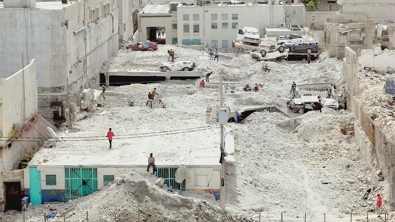 Port-au-Prince, Haiti, after January 2010 earthquake. From "Fatal Assistance," directed by Paoul Peck.