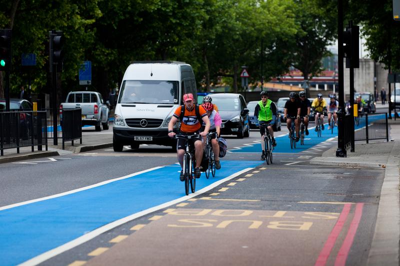 A London bike lane