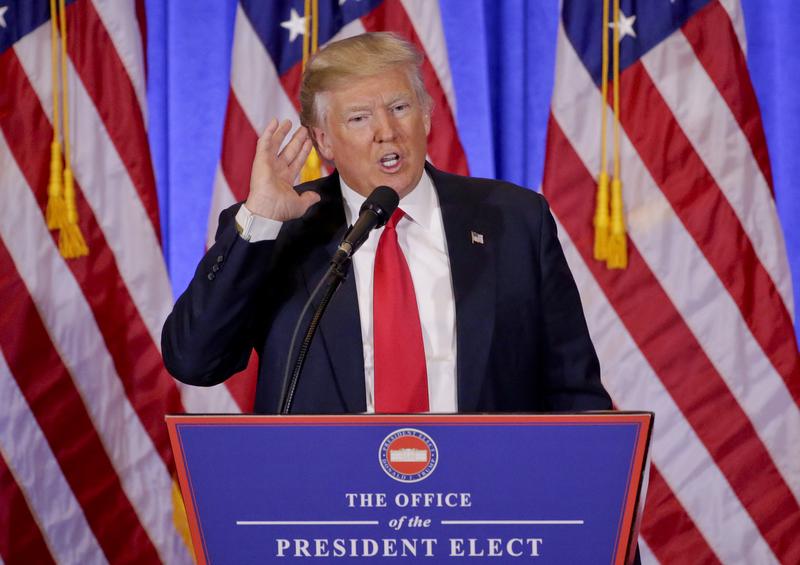 President Elect Donald Trump was questioned repeatedly about the leaked dossier at his Wednesday press conference