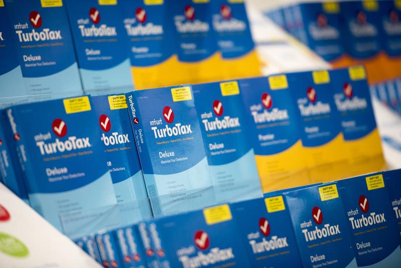 Intuit TurboTax software on display at a retailer on Thursday, Jan. 28, 2016 in Foster City, CA.