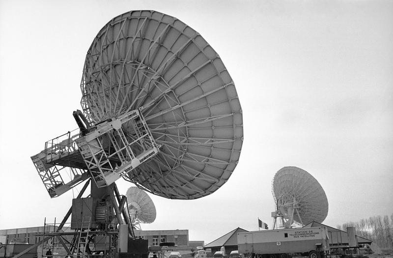 A telecommunications center for satellites, 200 kms east of Paris on Feb. 10, 1978.