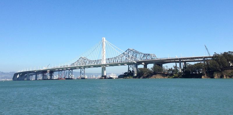 The new eastern span of the Bay Bridge, which opens to traffic on Tuesday, September 3