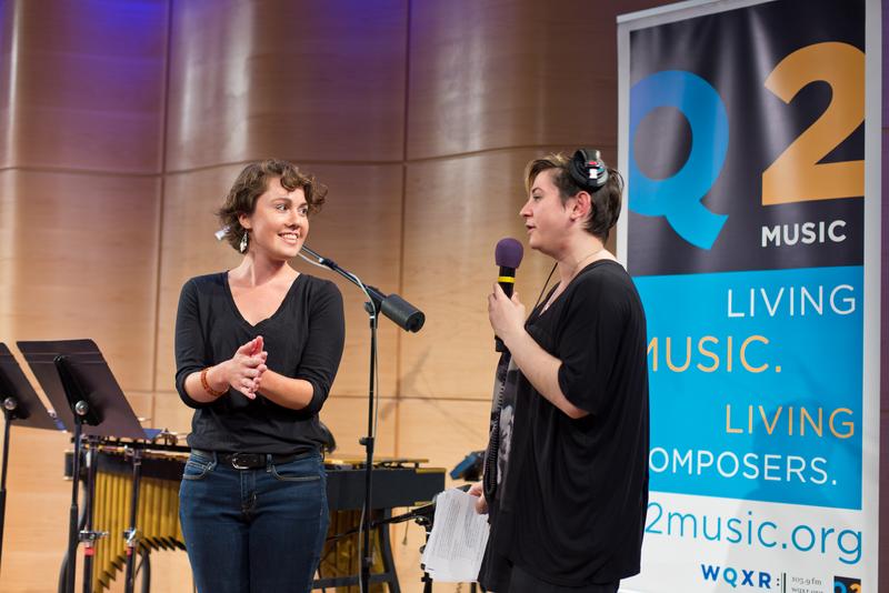 Host Nadia Sirota talks with Caroline Shaw in The Greene Space.