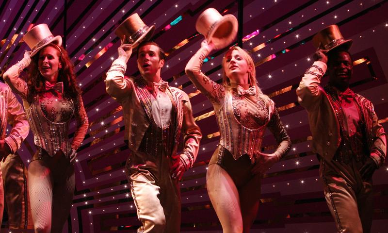 The Broadway cast of “A Chorus Line” performs in 2008