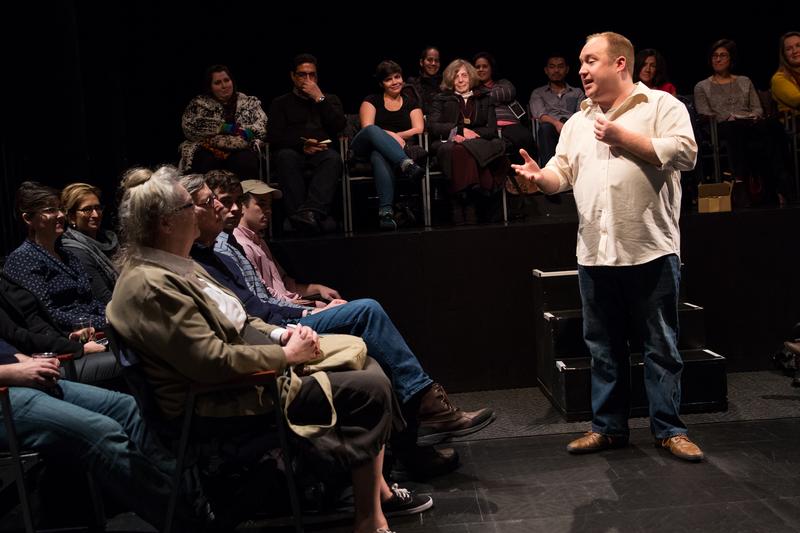 Jonny Donahoe in a scene from 'Every Brilliant Thing' at the Barrow Street Theatre.