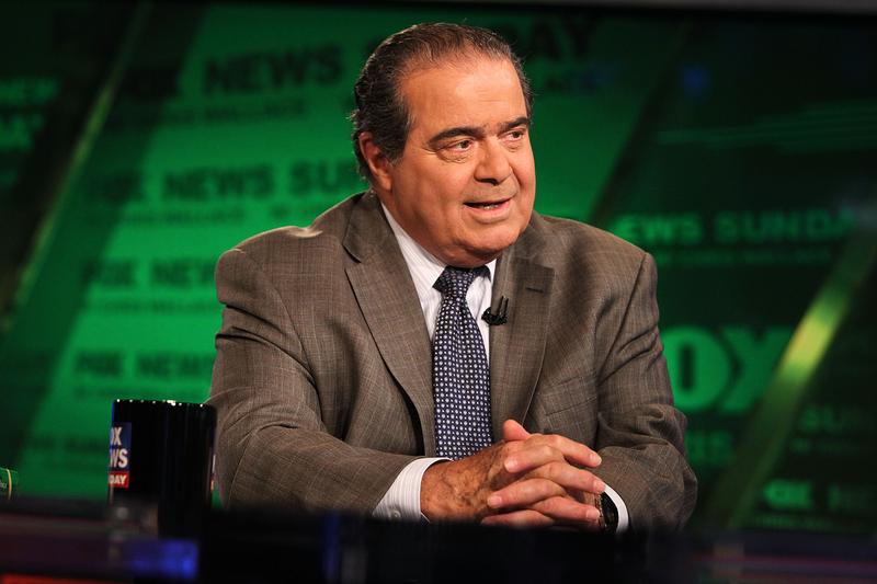 U.S. Supreme Court Justice Antonin Scalia takes part in an interview with Chris Wallace on 'FOX News Sunday' at the FOX News D.C. Bureau on July 27, 2012 in Washington, DC.