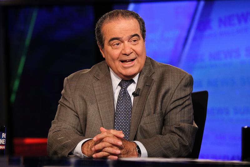 U.S. Supreme Court Justice Antonin Scalia takes part in an interview with Chris Wallace on 'FOX News Sunday' at the FOX News D.C. Bureau on July 27, 2012 in Washington, DC.