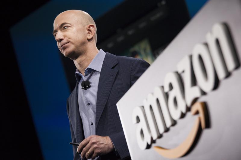 Amazon.com founder and CEO Jeff Bezos presents the company's first smartphone, the Fire Phone, on June 18, 2014 in Seattle, Washington.