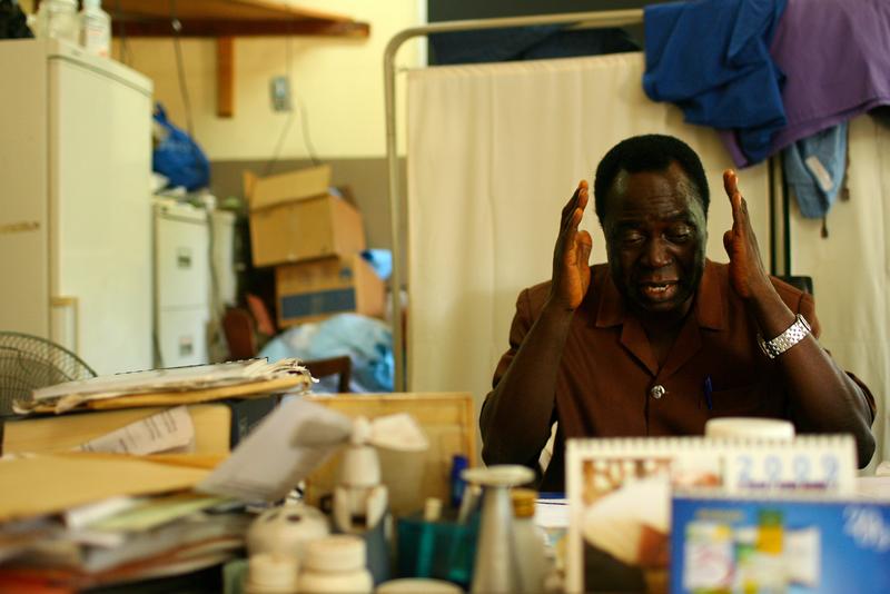 Dr. Ibrahim Thorlie, chief of medicine at Princess Christian Maternity Hospital, has grown increasingly frustrated with the shortage of drugs, power outages, and low pay for his staff. July 27, 2009.