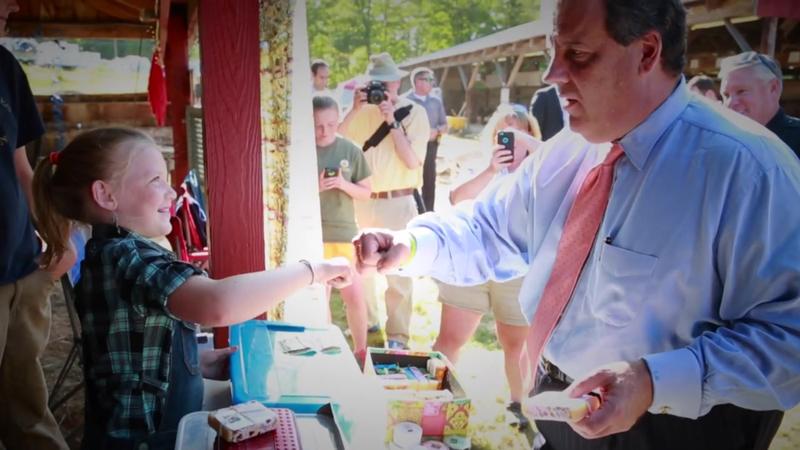 Still from 'It's About You' video on Governor Chris Christie's campaign web site.