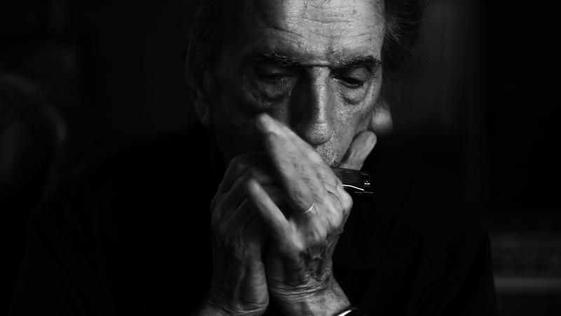 Harry Dean Stanton showcases his musical chops in 'Harry Dean Stanton: Partly Fiction.'