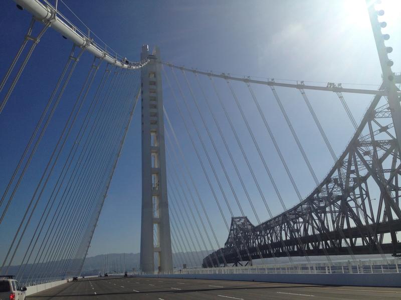 The new eastern span of the Bay Bridge on Friday Aug. 30, before it opened to traffic.