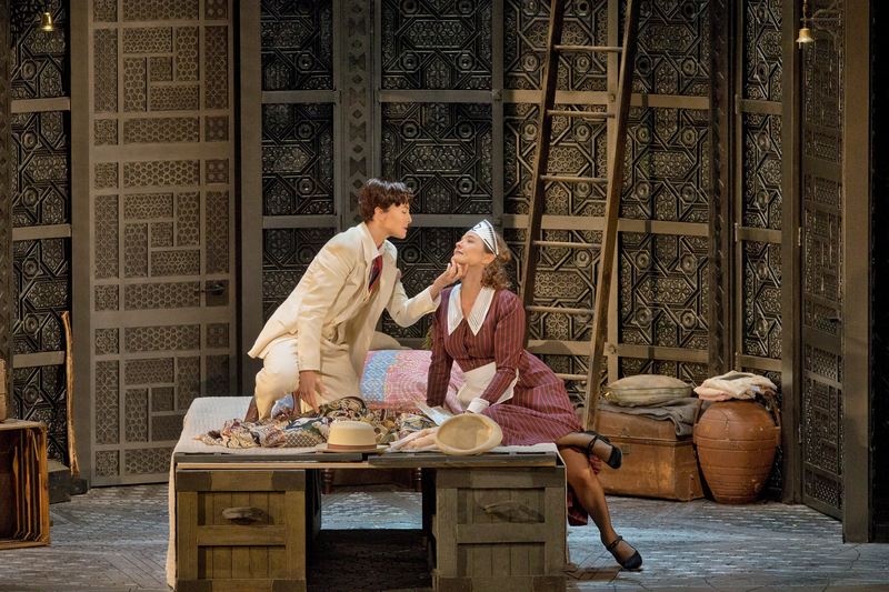 Isabel Leonard as Cherubino and Marlis Petersen as Susanna in Mozart's "Le Nozze di Figaro." Richard Eyre's production of the opera, conducted by James Levine, opened the Met season on Sept 22, 2014