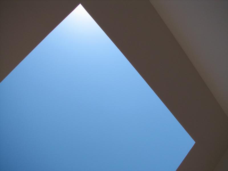 a view of James Turrell's "Meeting" at PS1