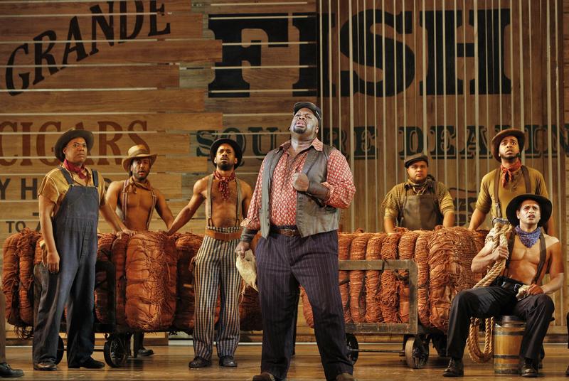 Morris Robinson and chorus in 'Show Boat'