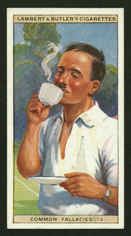 Man drinking hot tea