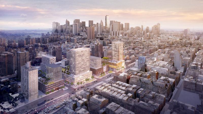 Overview renderings of Essex Crossing development on the Lower East Side by SHop Architects.