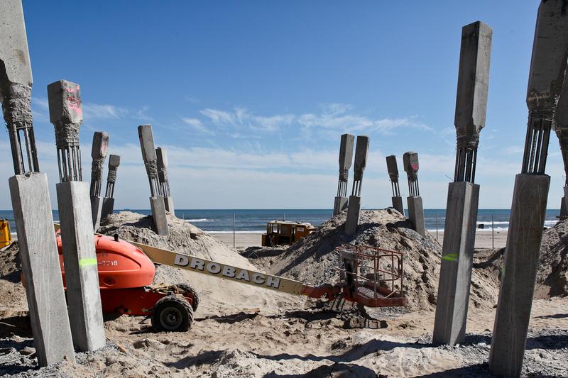In January residents in Rockaway Beach still have no power and run an extension cord from a neighbors home.