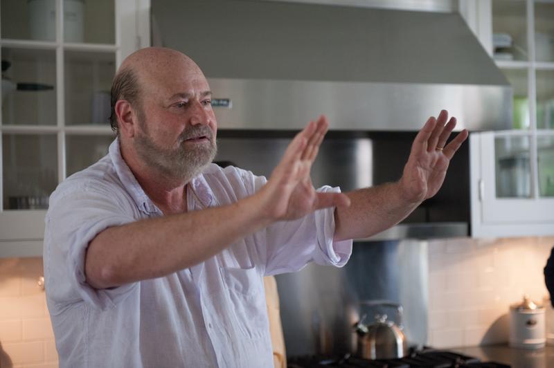 Director Rob Reiner sets up a shot on the Connecticut set of "And So It Goes."