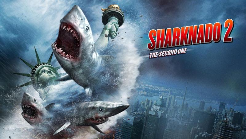 A "Sharknado 2" movie poster.