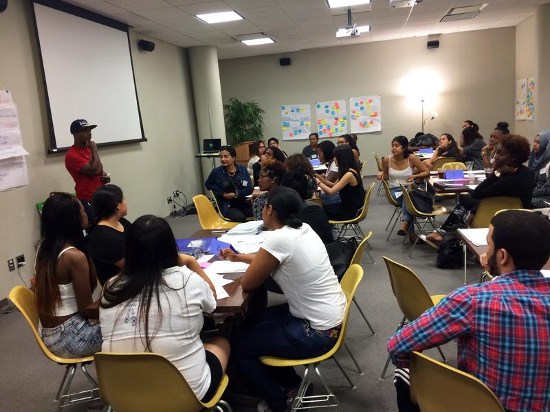 Students in the College Bridge program also get support dealing with their struggles as first-generation, low-income college students.
