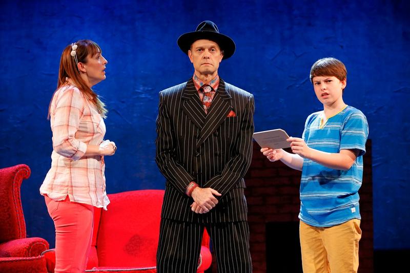 Julia Murney, David Hyde Pierce, and FrankieSeratch in "The Landing" at the Vineyard Theatre.