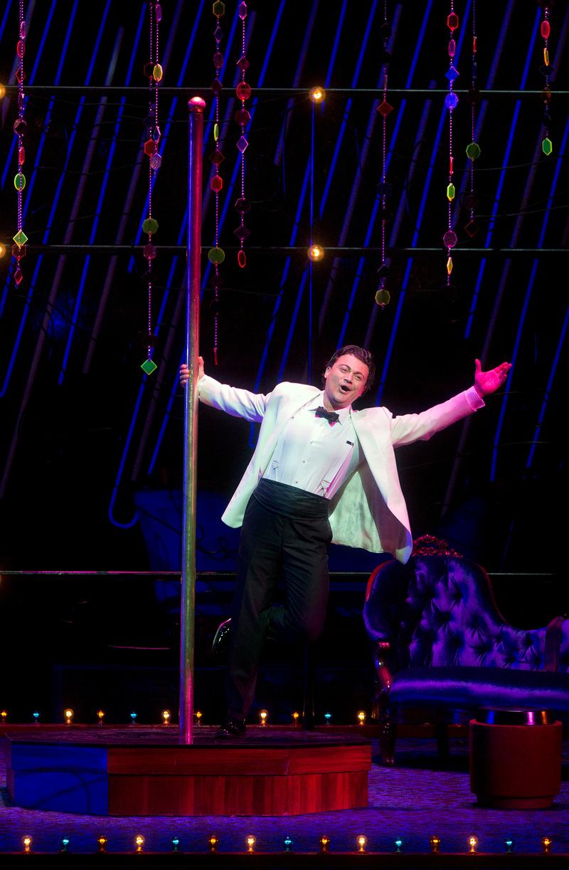 Vittorio Grigolo as the Duke of Mantua in the Metropolitan Opera's new production of Rigoletto on Saturday evening, April 13, 2013.