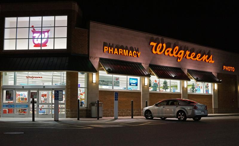Walgreens located on Rt.1 South, Saugus, Massachusetts USA. Night view.