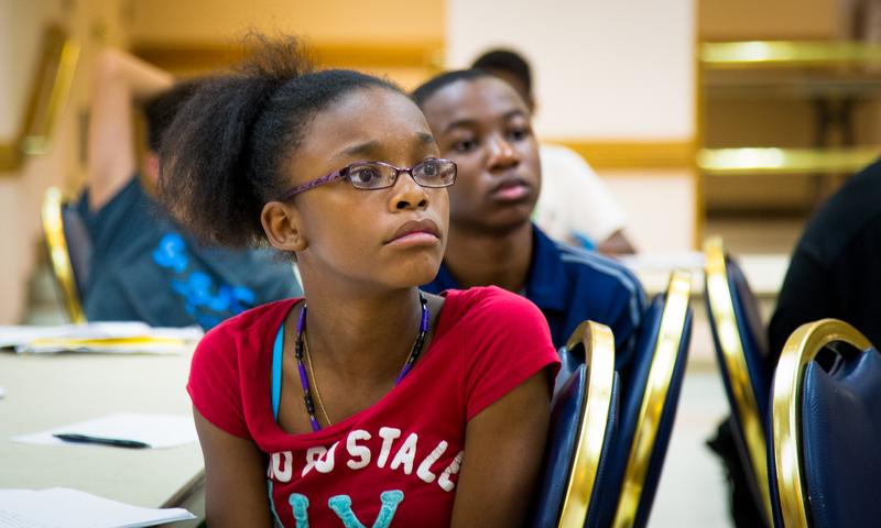 Students in a Brooklyn-based tutoring program for the specialized high schools admissions test