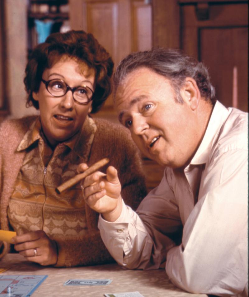Jean Stapleton and Carroll O'Connor in <em>All In The Family</em>