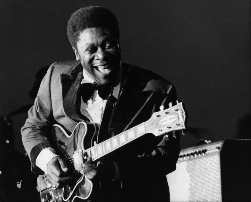 B.B. King performs at the Newport Jazz Festival in July 1972.