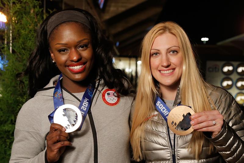 U.S. Olympic bobsledders Aja Evans and Jamie Greubel nabbed a historic bronze in the Sochi Olympics.