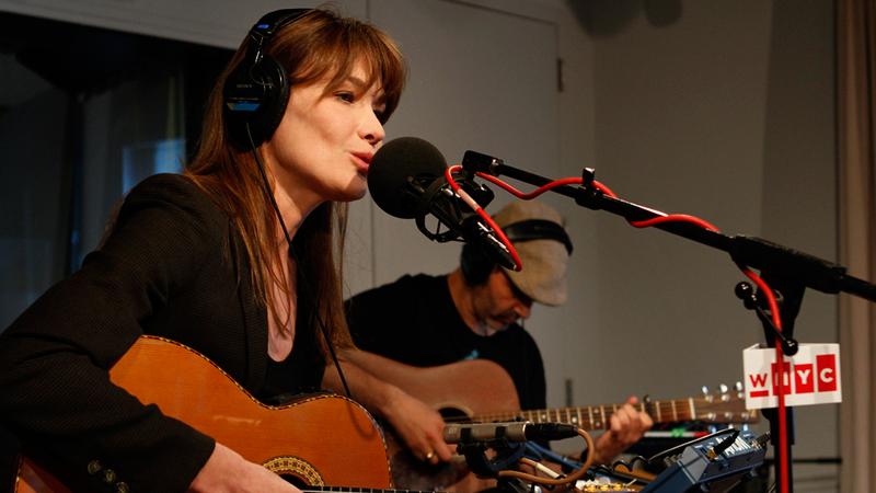 Carla Bruni performs in the Soundcheck studio.