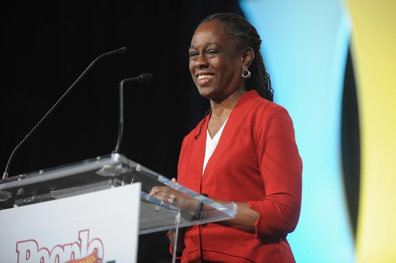 NYC first lady Chirlane McCray speaks on stage at Festival PEOPLE En Espanol 2015 presented by Verizon at Jacob Javitz Center on October 17, 2015 in New York City.