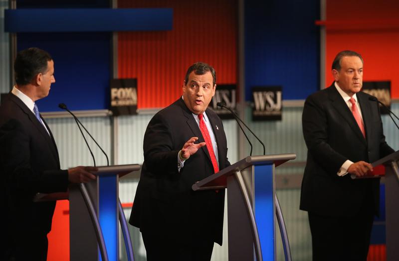 Gov. Chris Christie appeared in the first of two GOP presidential debates on November 10.