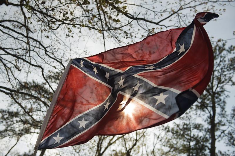 A Confederate flag.