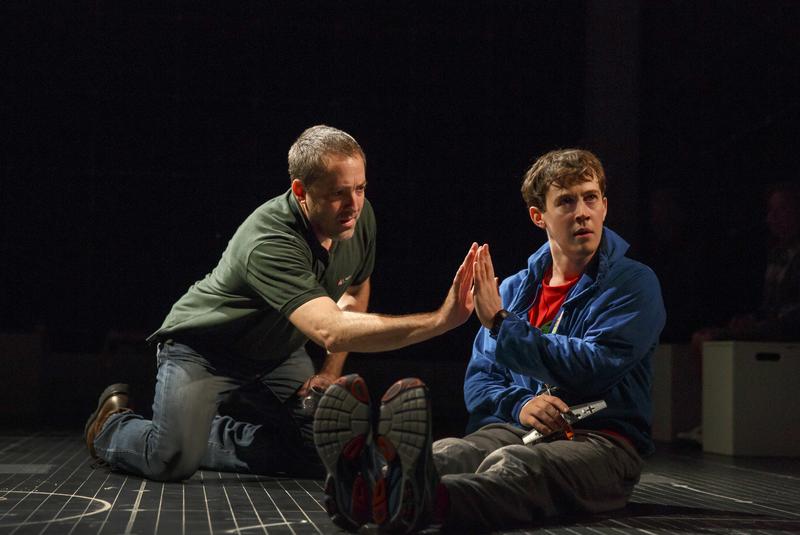 Ian Barford and Alex Sharp in the National Theatre production of 'The Curious Incident of the Dog in the Night Time.'