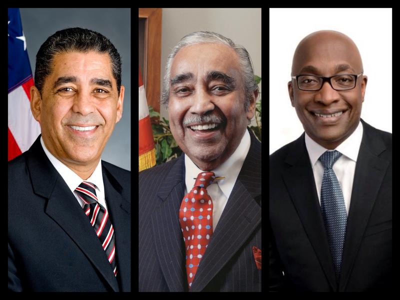 Three candidates in the Democratic primary for New York's 13th Congressional district. State Senator Adriano Espaillat, incumbent Charlie Rangel, and pastor Michael Walrond.